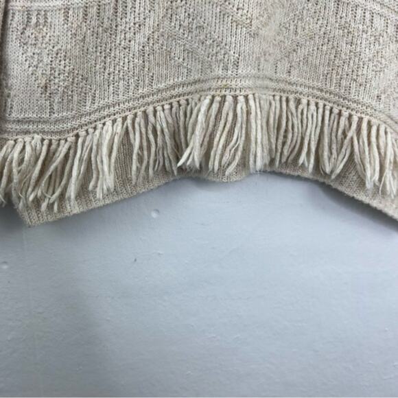 Anthropologie Moth Cotton Knit Fringe Hem Sweater - Picture 6 of 11